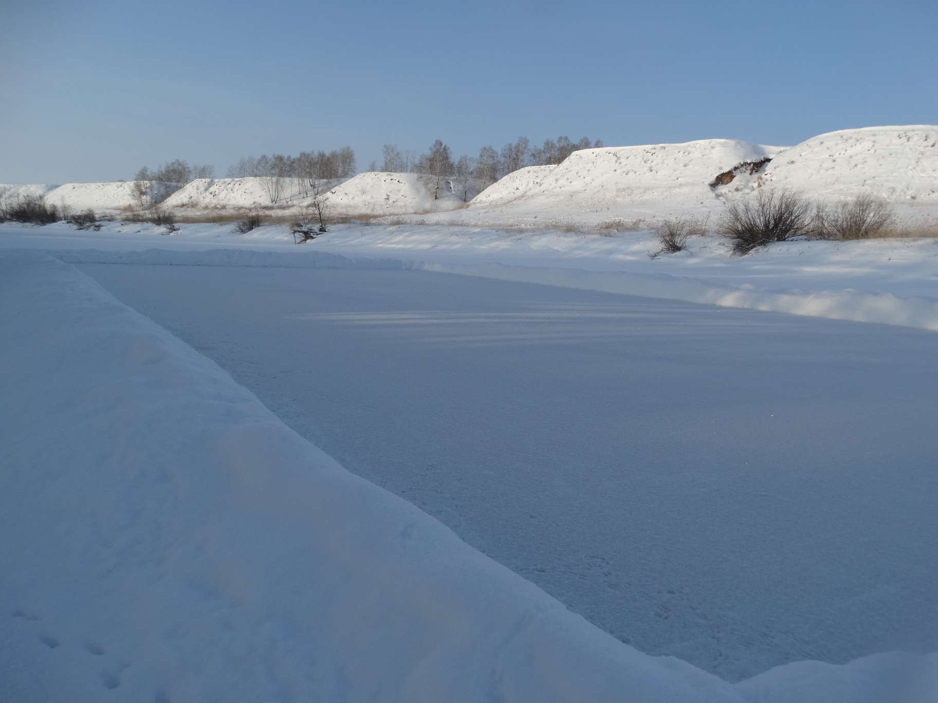 Река в Омске замерзла